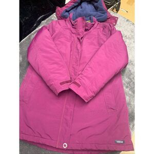 Lands' End Winter Coat with Removable Hood. Size Women’s L and 32” long. #winter